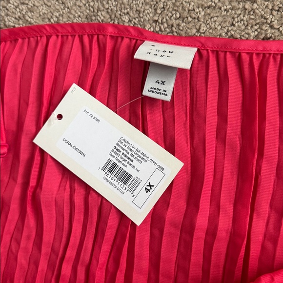392 NWT a new day Essentials Plissie Cami - Size: 4X - Picture 3 of 5